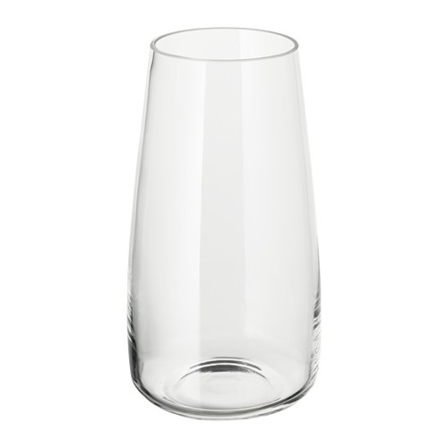 BRKN Vas bunga, flawer vase kaca bening, 30 cm