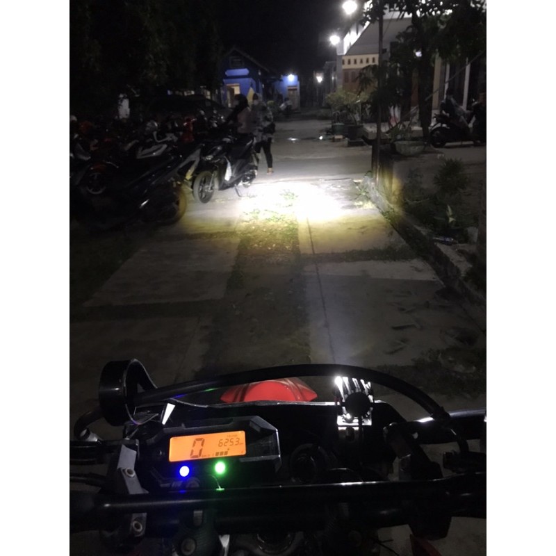 lampu led tembak motor mobil d2 laser projie mini dua warna led adventure lampu tembak led supermoto led motor laser lampu tembak projektor lamu mobil led lampu foglamp led lampu led dua warna ac dc super terang lampu motor led kabut variasi mobil motor-3