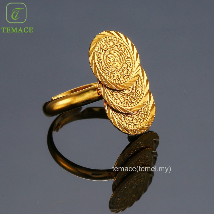 ✨TEMACE✨ Cincin Tauhid Berlapis Emas Tembaga Islam Muslim Membuka Warna Yang Bisa Cincin Lapis