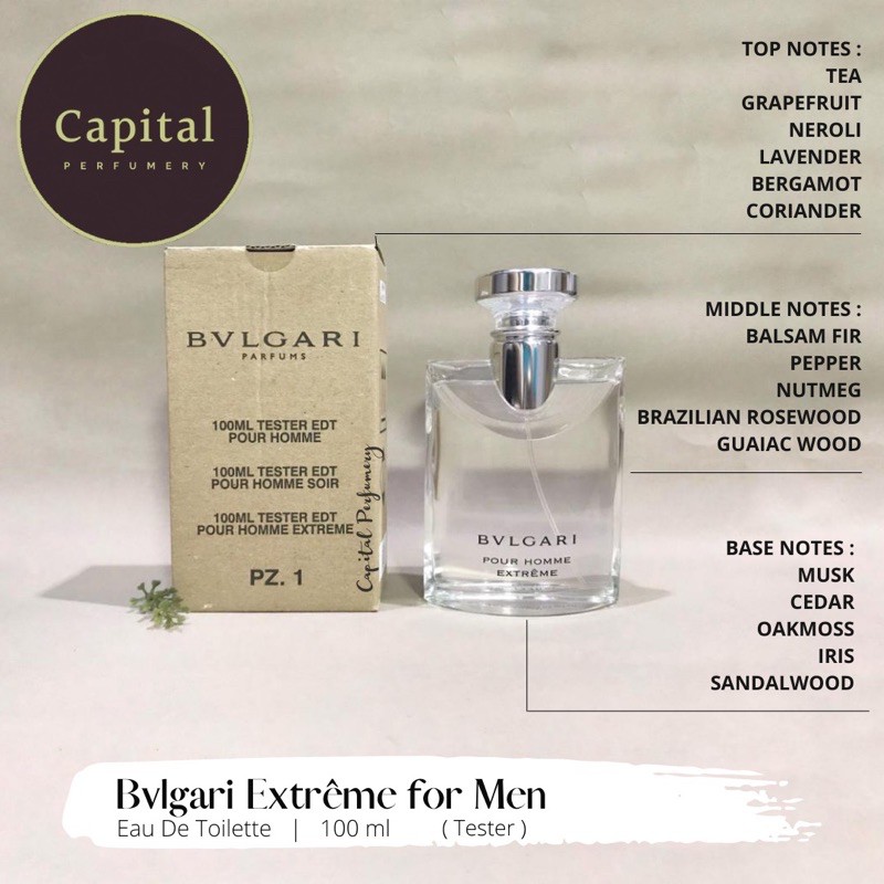 Jual Bvlgari pour Homme Extreme 100 ml Edt Tester Indonesia|Shopee Indonesia