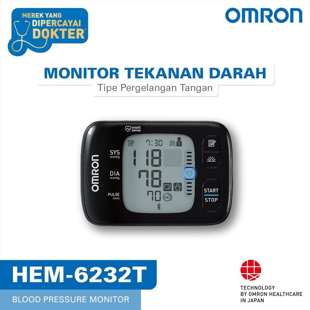 Jual Omron Connected Tensimeter Digital Pergelangan Tangan HEM-6232T ...