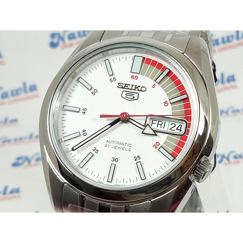 Seiko 5 Automatic SNK369k1 White Dial - Jam Tangan Pria SNK369