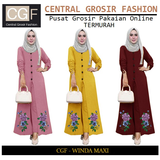 CGF 83155-8720 NABILA MAXI SET Baju Maxi Wanita,Setelan Muslimah Model Terbaru,Termurah dan Terlaris