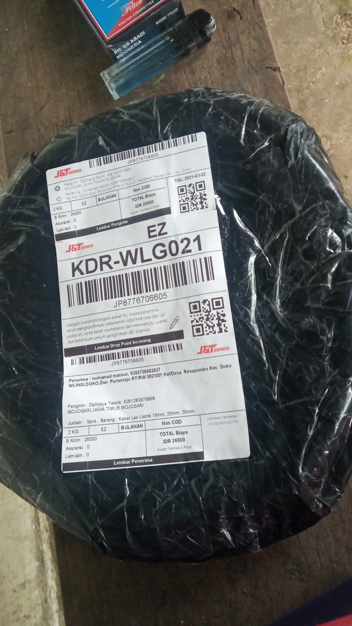 Kabel Las Listrik 16mm, 25mm, 35mm
