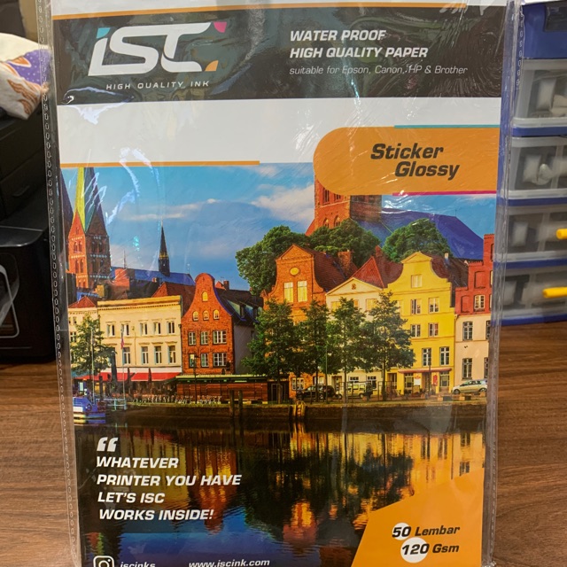 

Kertas sticker glossy ISC 120gsm isi 50lembar