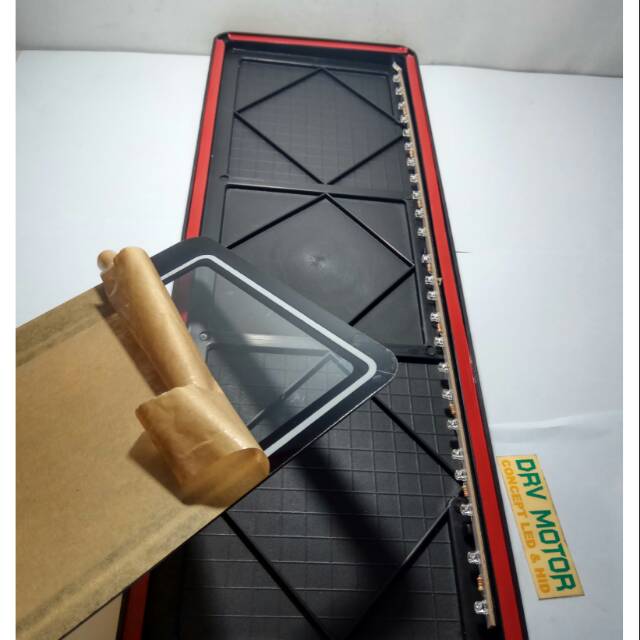 TUTUP PLAT NOMOR MOBIL LAMPU NYALA DUA WARNA