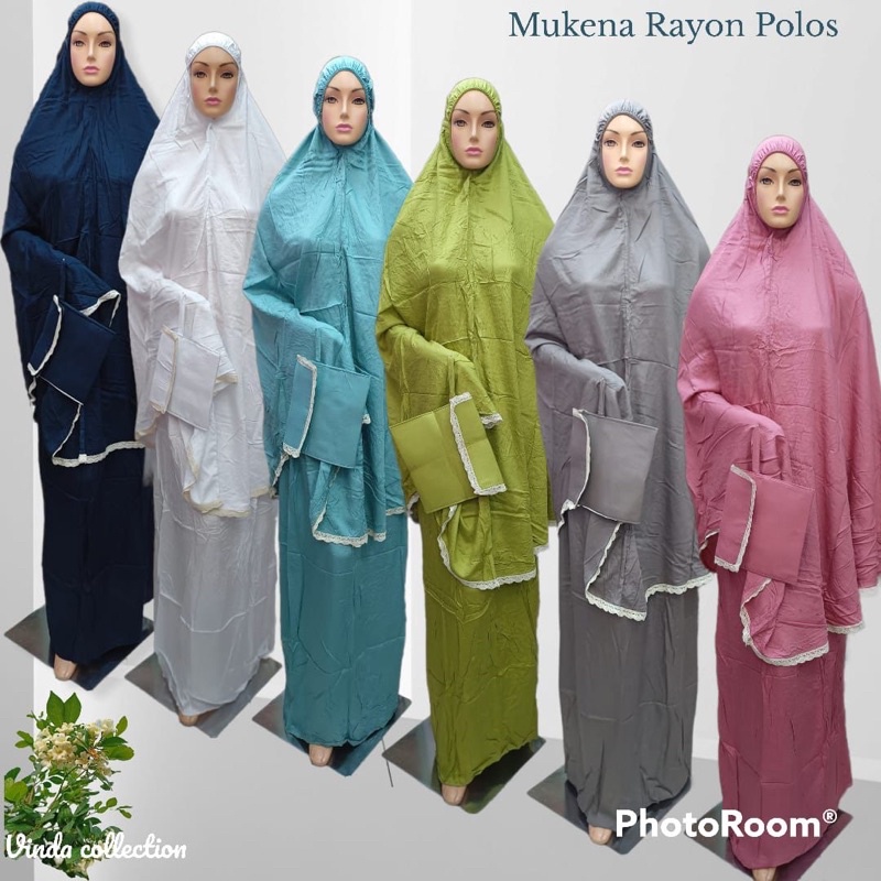 Mukena Katun Rayon Adem Mukena Polos Rayon