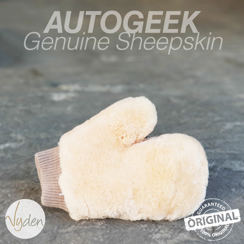 AUTOGEEK Sheepskin Washmitt Lap Cuci Mobil Kulit Domba Asli MURAH