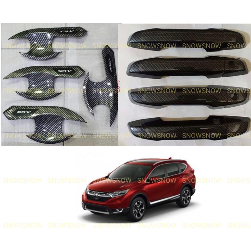 Paket Outer Handle Cover Crv Turbo 2017 2022 UP Activo Carbon