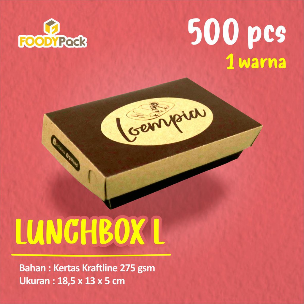 

[ PO ±14HARI ] Custom Lunch Box Foodgrade I Cetak Kemasan I Rice Box I Dus Kemasan I Paper Lunch