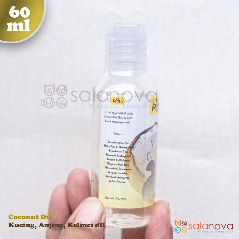 VCO Minyak Kelapa Untuk Hewan Kucing, Anjing, Kelinci 60ml - P3ts