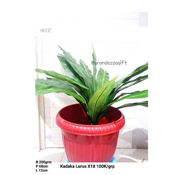 DAUN KADAKA LURUS X18 / DAUN KADAKA ARTIFICIAL PLASTIK BESAR HIAS DEKORASI