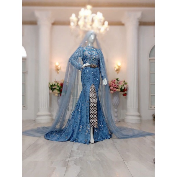 KEBAYA AKAD MODREN MEWAH FULL PAYET / BAJU AKAD PENGANTIN MODERN / KEBAYA MEWAH SAYAP / GAUN KEBAYA AKAD