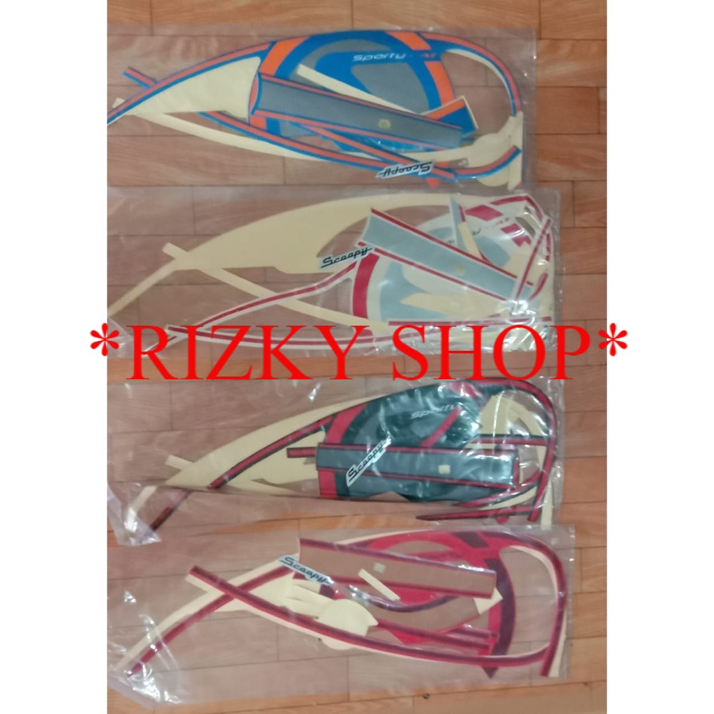 Sticker striping Honda Scoopy sporty 2013 2014