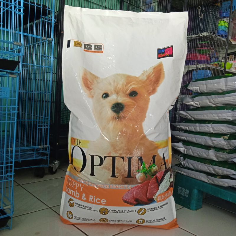 Optima Dog Food Puppy Lamb and Rice 18 kg / Makanan Anjing