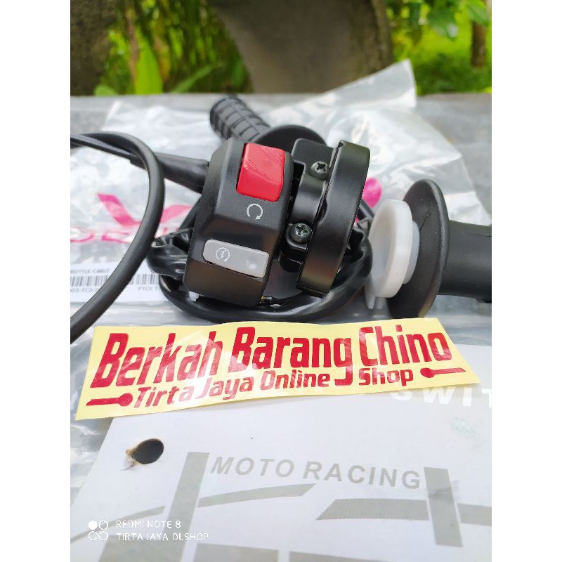 gas spontan original viar dan holder kanan domino