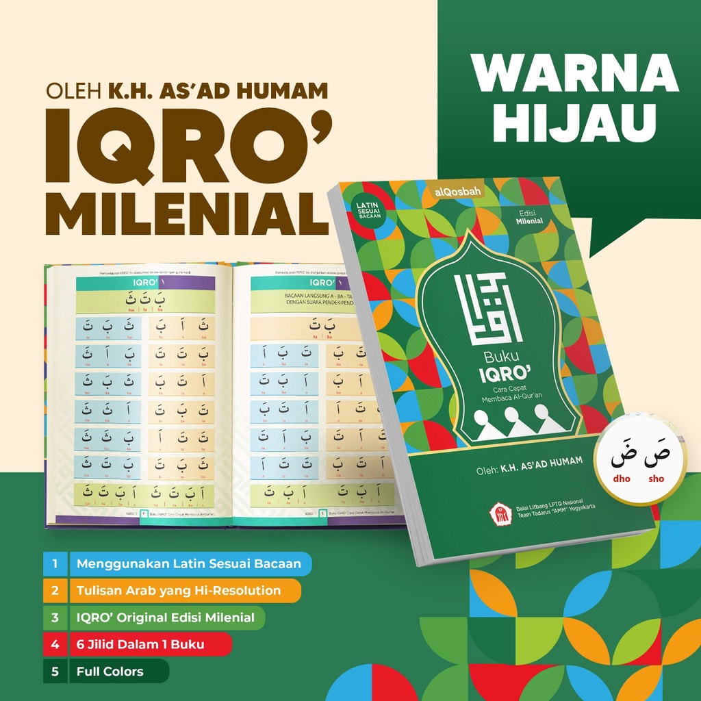 Buku IQRO edisi Milenial Oleh K.H. As’ad Humam (penulis asli metode Iqro)-1