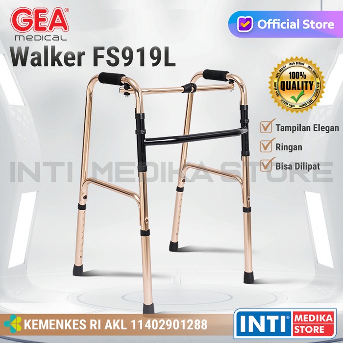 GEA - WALKER 2in1 Geser / Angkat Aluminium FS 919 L Alat Bantu Jalan