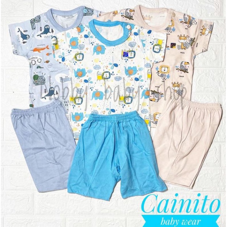 Cainito Baby Wear Setelan Oblong Pendek Size SML XL XXL