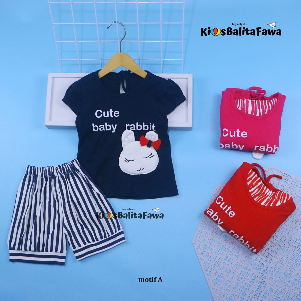 Setelan Starla uk 3-18 Bulan / EXPORT Quality Baju Bayi Anak Perempuan Kaos Lengan Celana Panjang