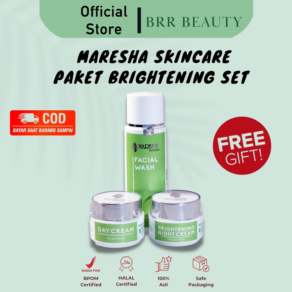 MARESHA SKINCARE BRIGHTENING SET-PAKET PENCERAH-WAJAH-FOR BRIGHTENING-MARESA SKINCARE