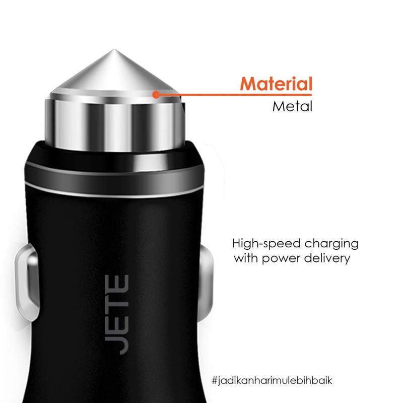 Car Charger / CAS Mobil Jete Viper Series 2.4A Smart iQ Metal