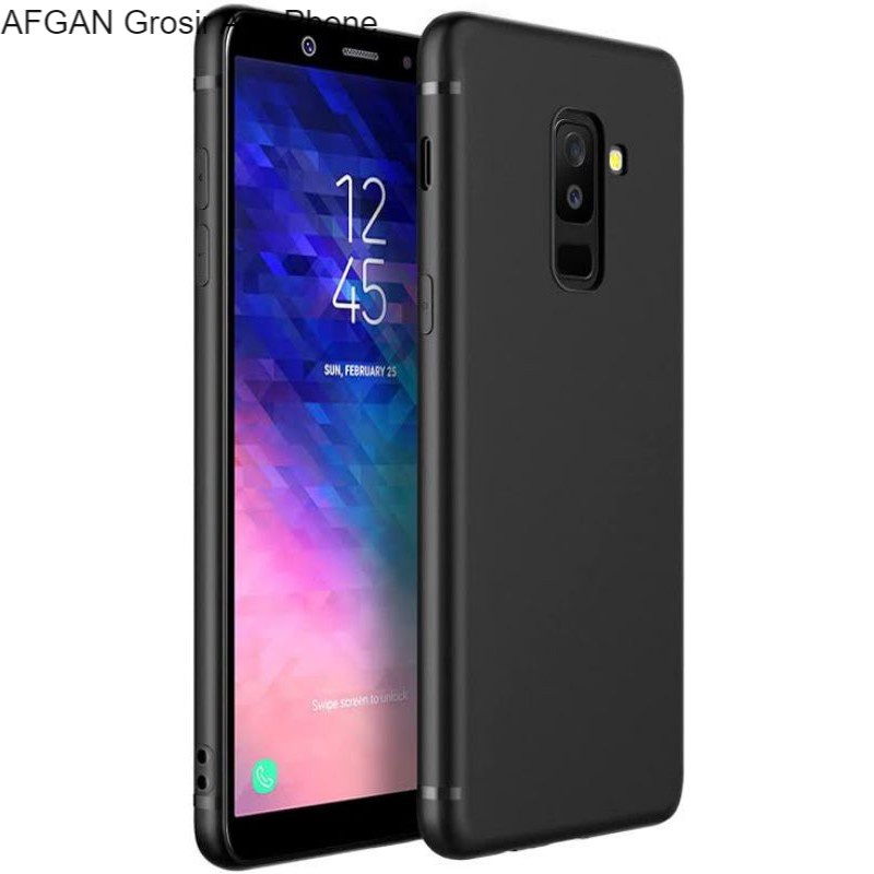 Soft Case Blackmatte Samsung Galaxy A6+ 2018 Casing Silikon Slim Black Matte Hitam Samsung A6+ 2018 