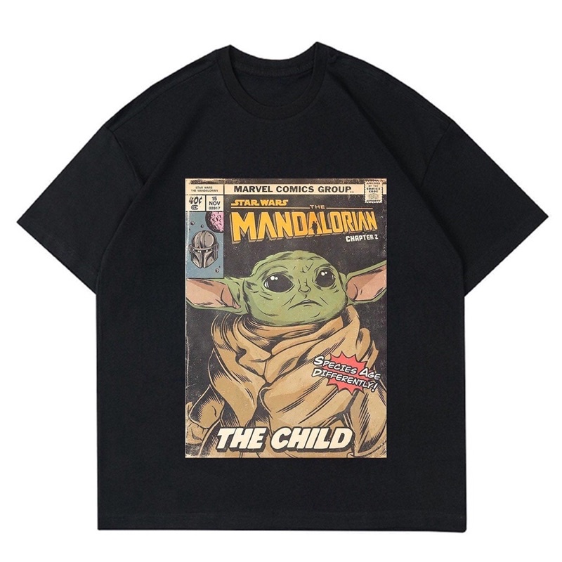 KAOS MANDALORIAN COMICS MARVEL | T-SHIRT STAR WARS COMICS MANDALORIAN VINTAGE | BAJU MARVEL COMICS O