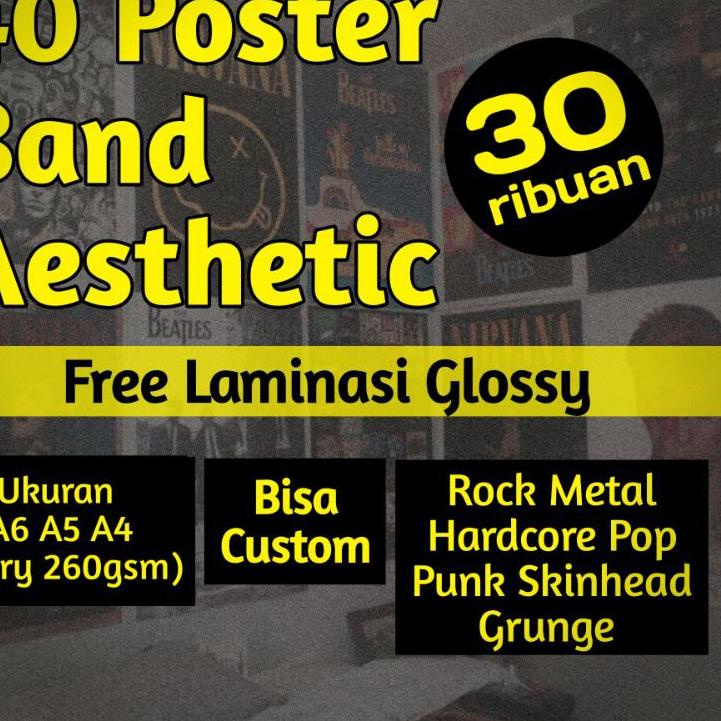 

Special 40pcs POSTER DINDING CASUAL HOOLIGANS BAND METAL ROCK PUNK HARDCORE POP CLASSIC A6 A5 A4