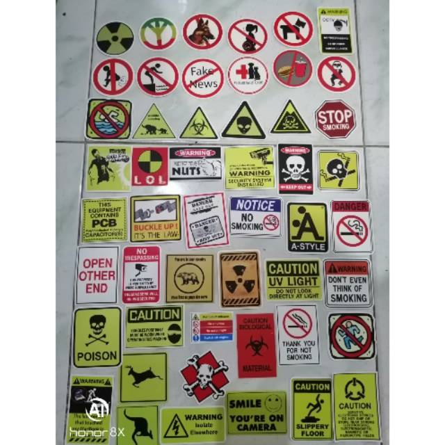 

Stiker peringatan isi 50pcs