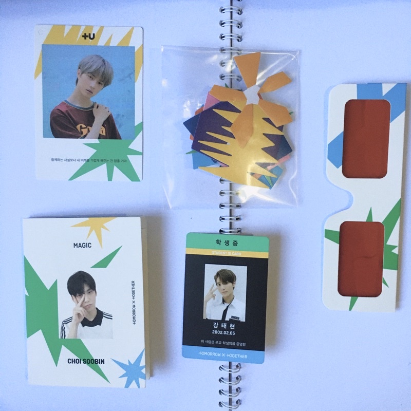 photocard pc txt magic arcadia tomorrow x together id card keyring student id pad kacamata official