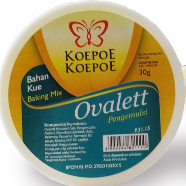 Koepoe Koepoe Ovalett 35 Gram / Ovalett Koepoe Pengemulsi Baking Mix Emulsifier Bahan Kue Murah