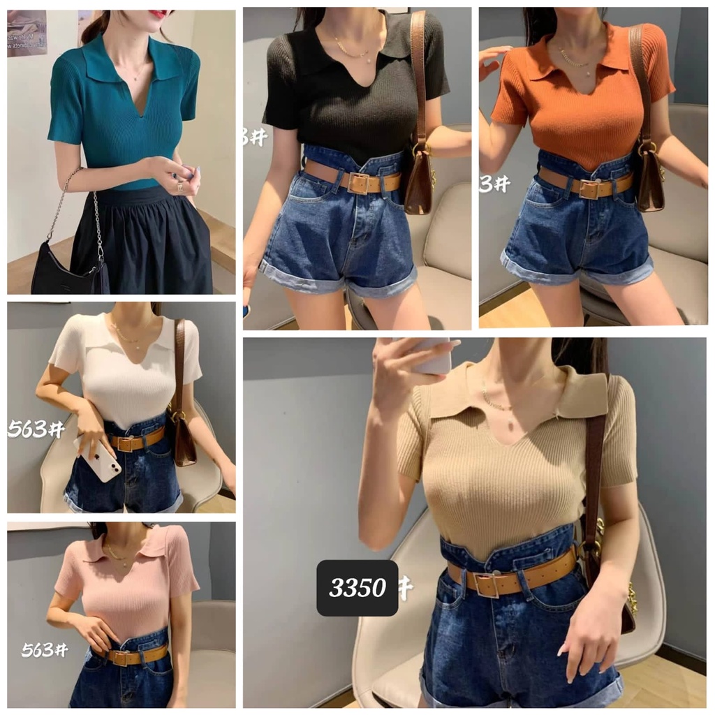 velaolinestore top krop rajut/atasan rajut import/pakaian wanita murah/rajut import murah (3350)