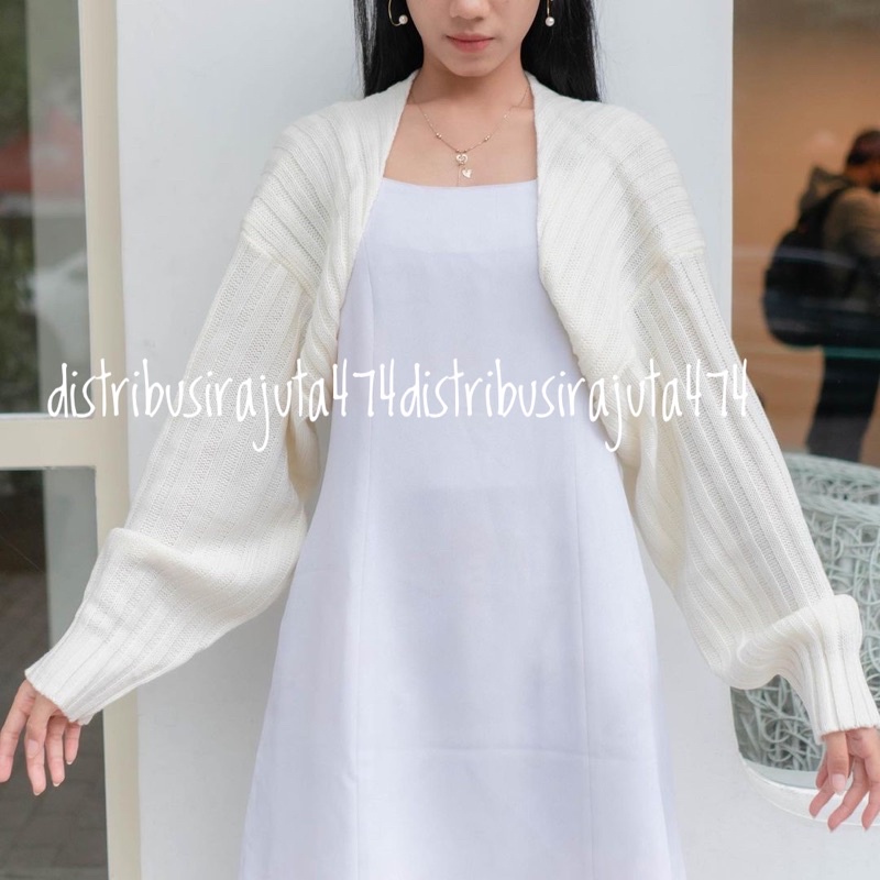 FASHION CAPPA OVERSIZE CROP OUTER LULU HALF CARDIGAN BALERO RAJUT JALUR