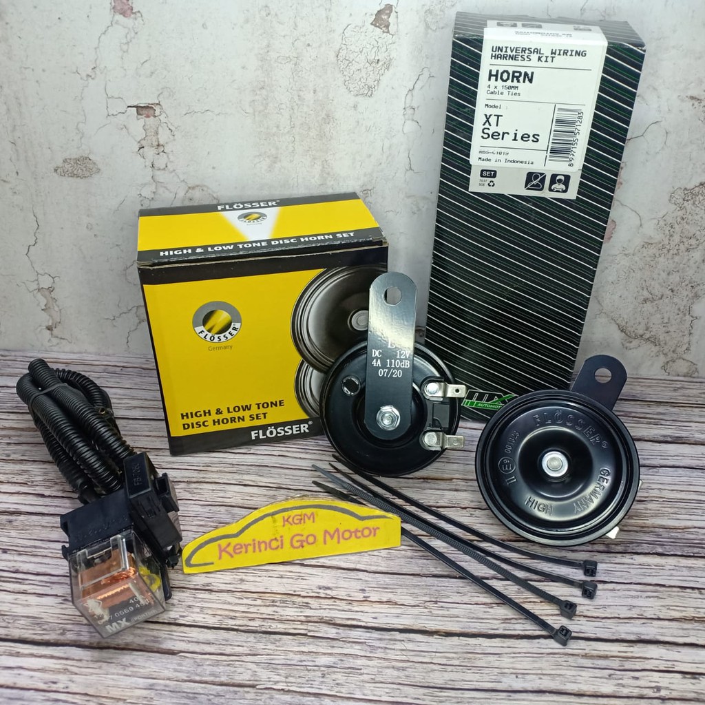 PAKET KLAKSON DISC FLOSSER FER GERMANY 12V BMW - RELAY KLAKSON MX