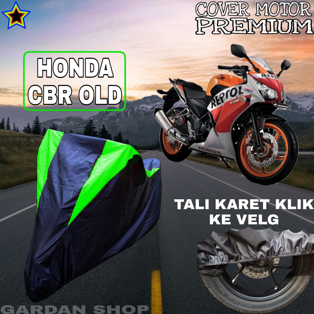 Sarung Motor HONDA CBR OLD Hitam HIJAU Body Cover Penutup Pelindung Motor Honda Cbr PREMIUM