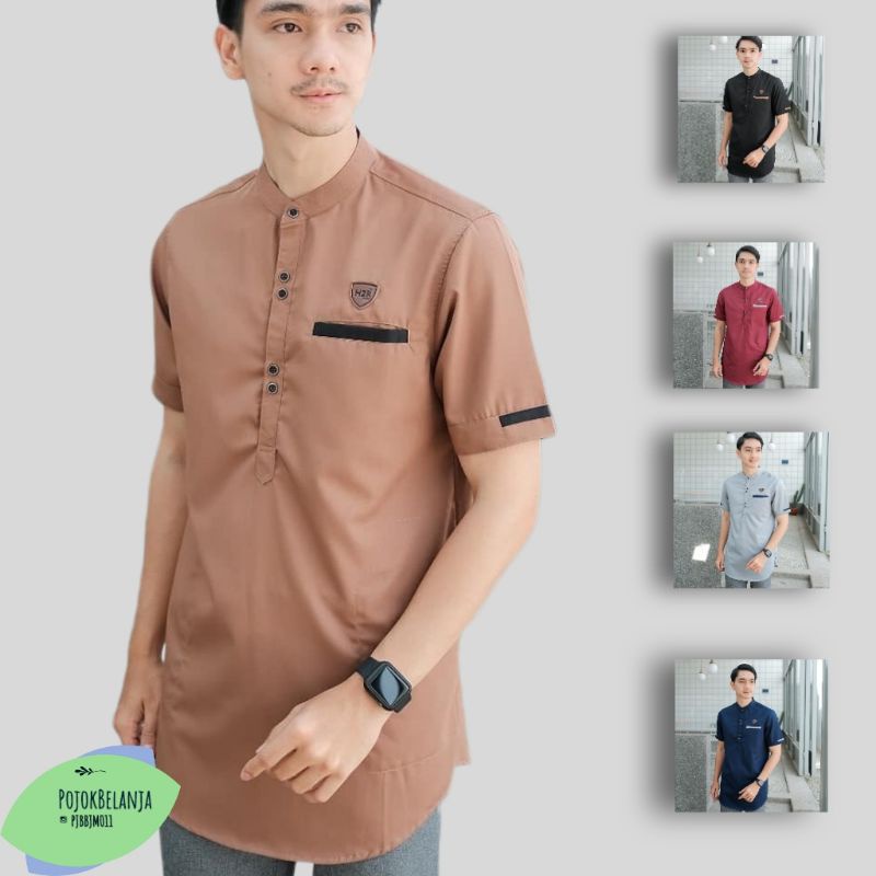 Baju Koko Pria modern / Baju Koko model terbaru / Baju Koko katun