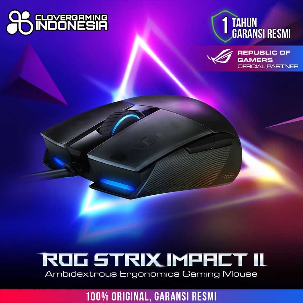 ASUS ROG Strix Impact II RGB - 6200 DPI Gaming Mouse