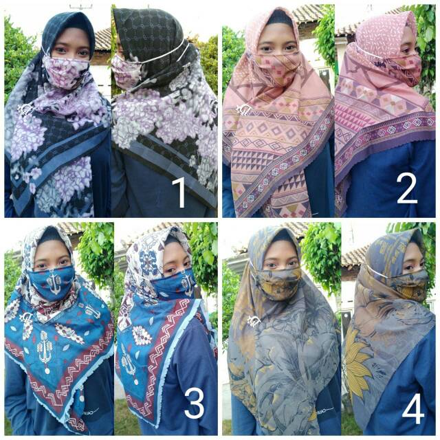 MASKER HIJAB/VOAL MASKER/SET MASKER/HIJAB MASKER