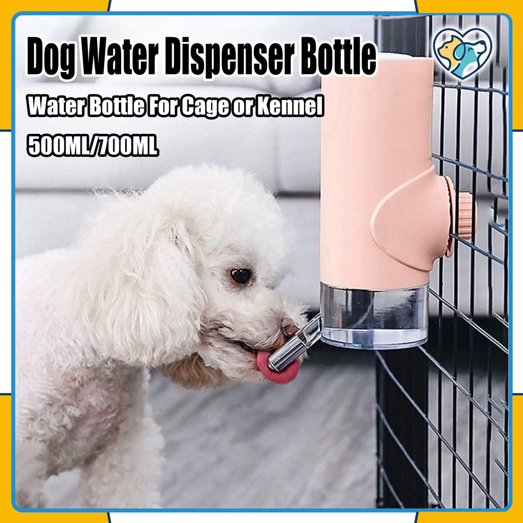 Botol Gantung Kandang Hewan Botol Minum Gantung Tempat Makanan Anjing/Kucing Dispenser Anjing Auto Feeder Otomatis Refill No drip Small-Sized