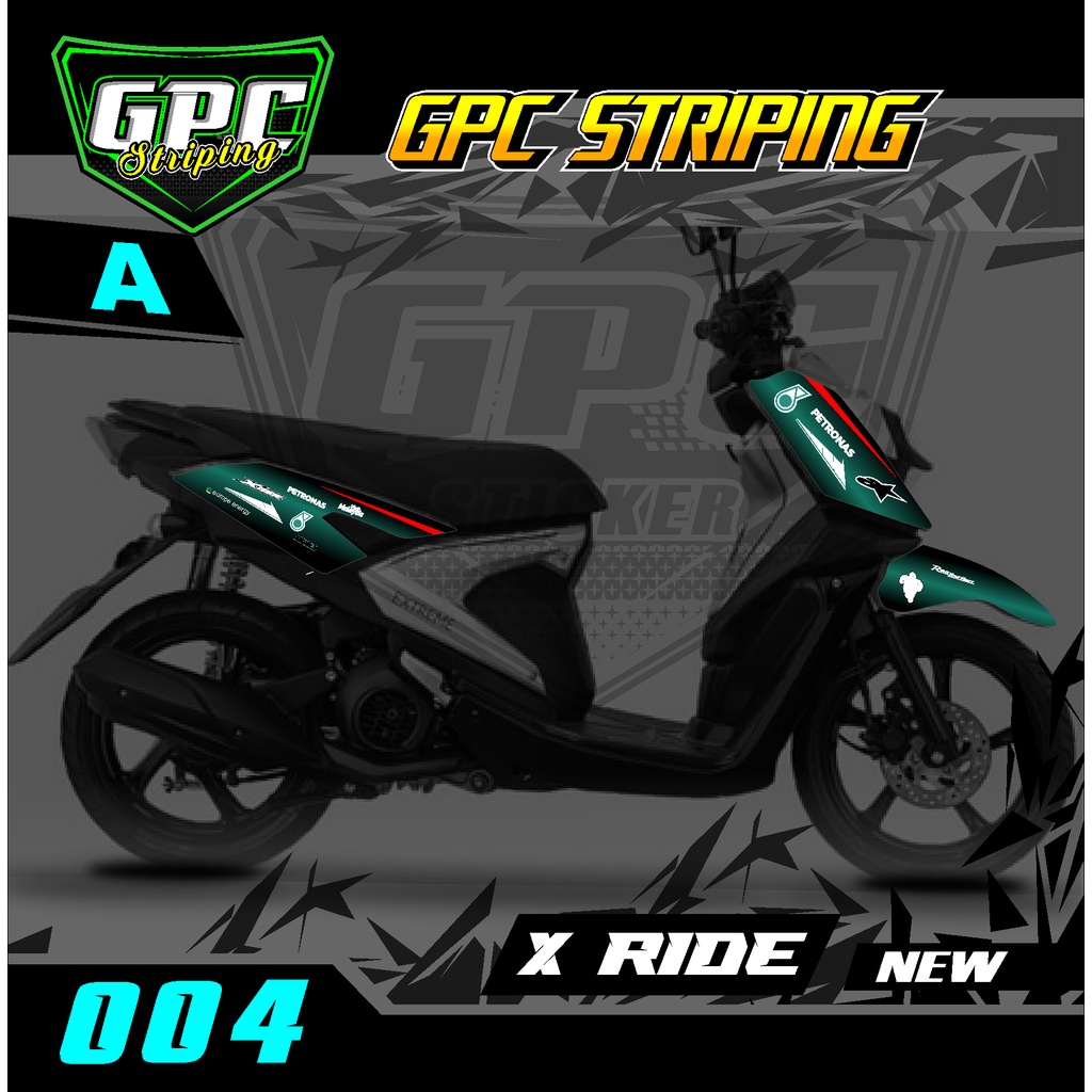 Sticker Striping Yamaha X RIDE NEW 125 004-Sticker Variasi List Motor X RIDE NEW 125 Desain Petronas