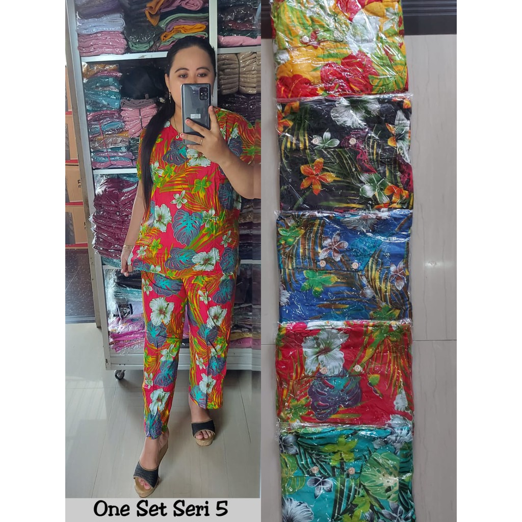 ONE SET RAYON LENGAN PENDEK