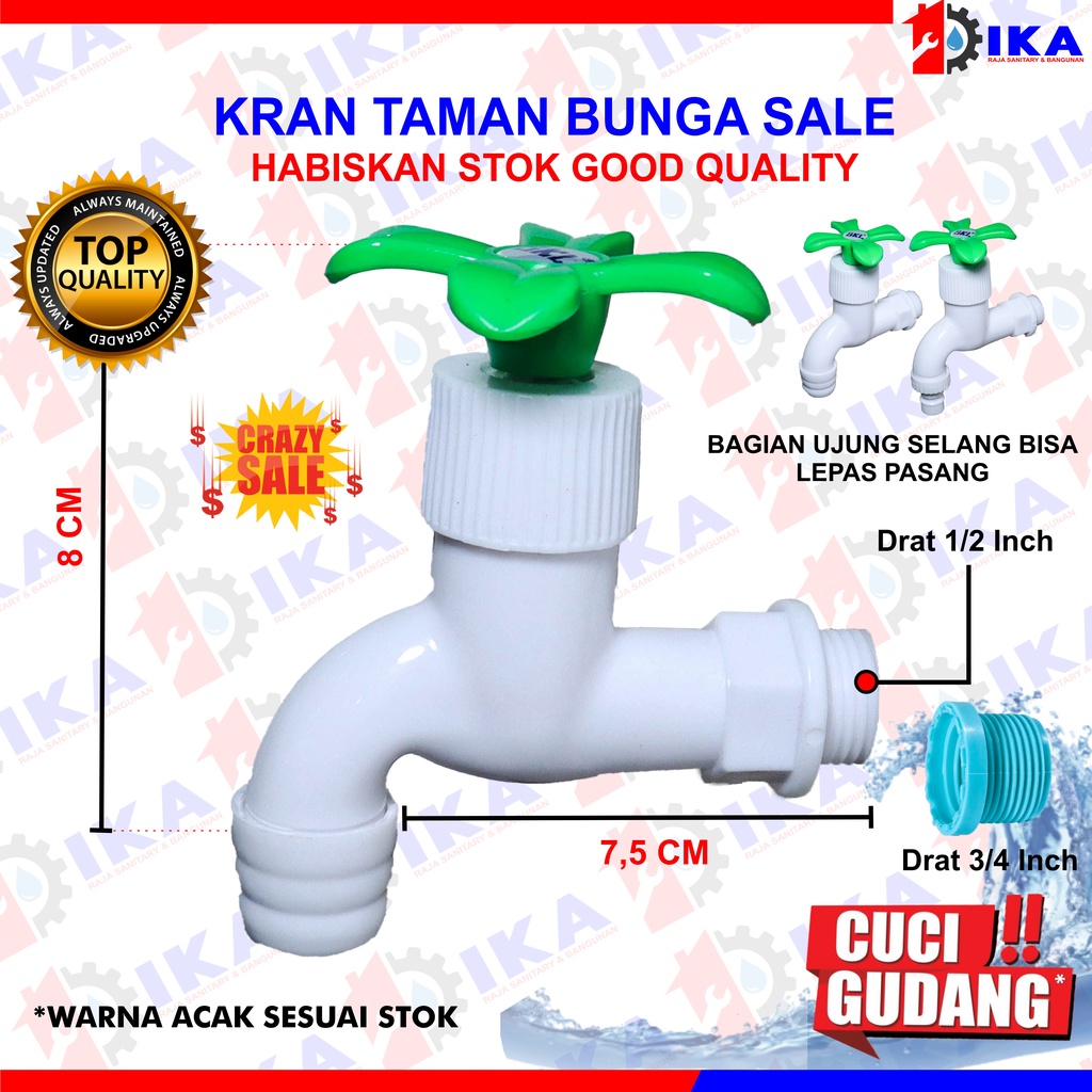 Jual Kran Air Tembok Pvc Inch Model Bunga Engkol In