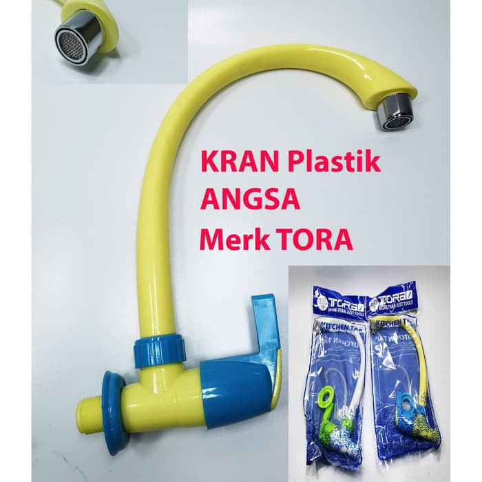 Kran Cuci Piring Plastik / Keran Dapur Angsa / Kran Air PVC merk TORA