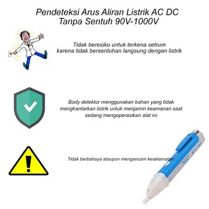 alat tespen listrik - Alat Pendeteksi tespen Arus Aliran Listrik AC DC Tanpa Sentuh 90V-1000V
