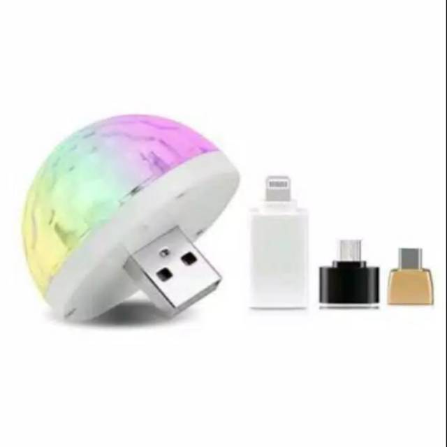 LAMPU DISCO USB MINI SENSOR SUARA