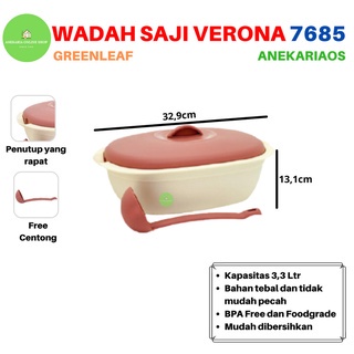 GREEN LEAF Wadah Saji Food Storage Verona 4.3 Liter 7686