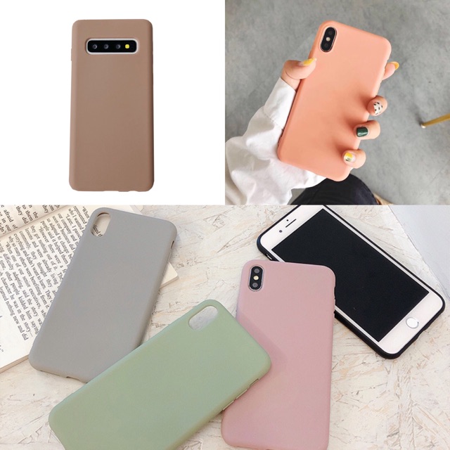 Case Polos Banyak Warna ALL PHONE TYPES! (PINK, RED, BLACK, NAVY, PASTEL , CHOCO, PEACH GREY GREEN )