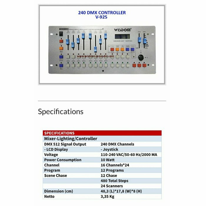 mixer lighting DMX 240 WISDOM ORIGINAL