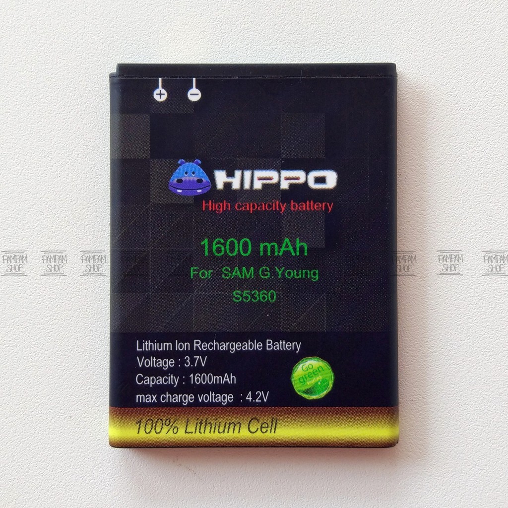 Baterai Hippo Double Power Original Samsung Galaxy Pocket Wave Y S5300 S5380 Batre Batrai HP Hipo